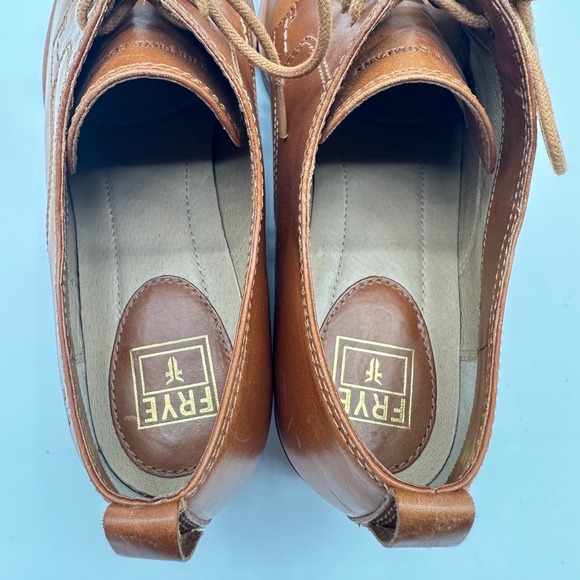 Frye Women Tan Leather Jillian Oxford Lace Up Pointed Toe Shoes 3472689 Size 8M - Picture 14 of 16